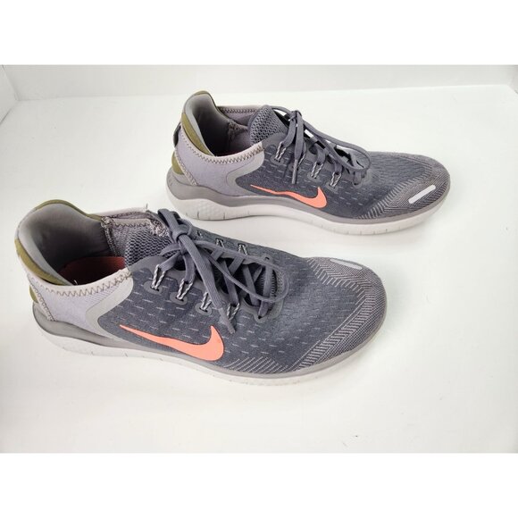 Nike Free RN 2017 Women's Running Shoes Size 9 Gray Coral - Picture 5 of 10